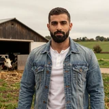 Omar, a Lebanese-American dairy farmer from Michigan