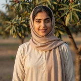 Fatima, a Pakistani-American orchard farmer from Texas