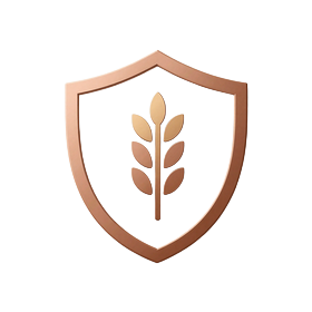 Verified Farmer security badge with wheat emblem for premium profile protection